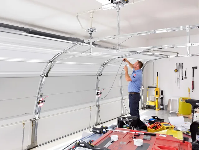 Garage door cable repair service by Twinsburg Garage Door Repair in Twinsburg