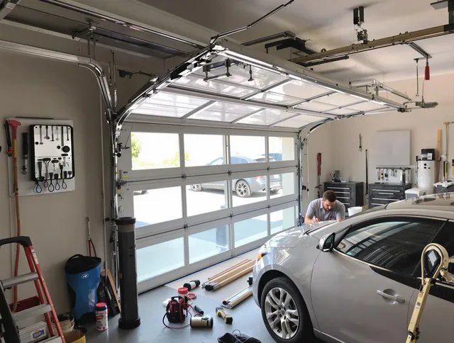Garage door noise reduction service by Twinsburg Garage Door Repair in Twinsburg