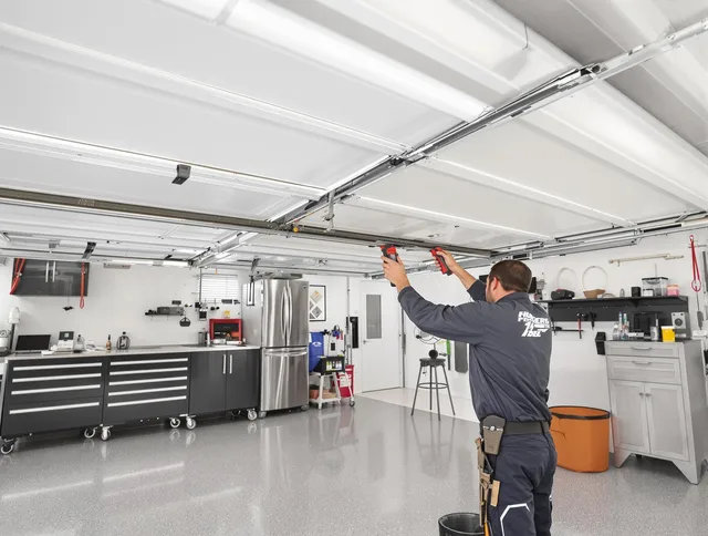 Overhead garage door repair service by Twinsburg Garage Door Repair in Twinsburg