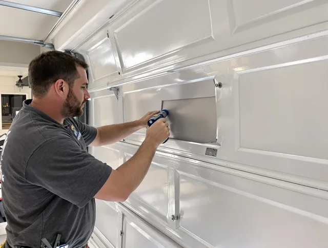 Garage door panel repair by Twinsburg Garage Door Repair in Twinsburg